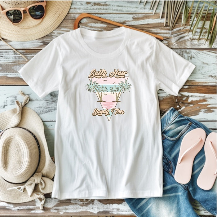 Summer T shirt Salty Hair & Sandy toes