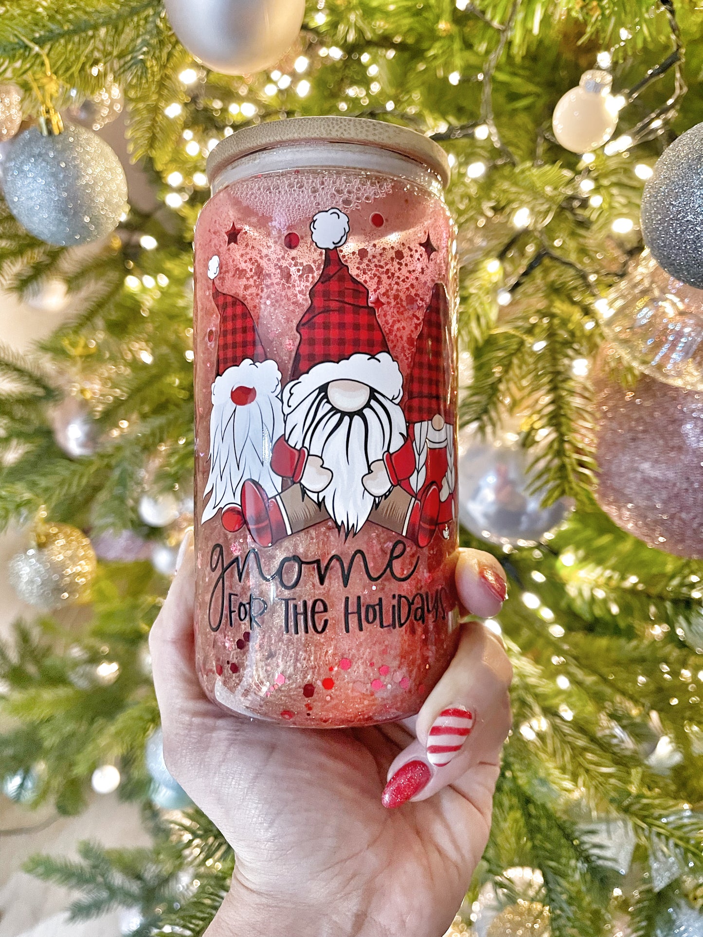 Glitter Snowglobe tumblers - Glass