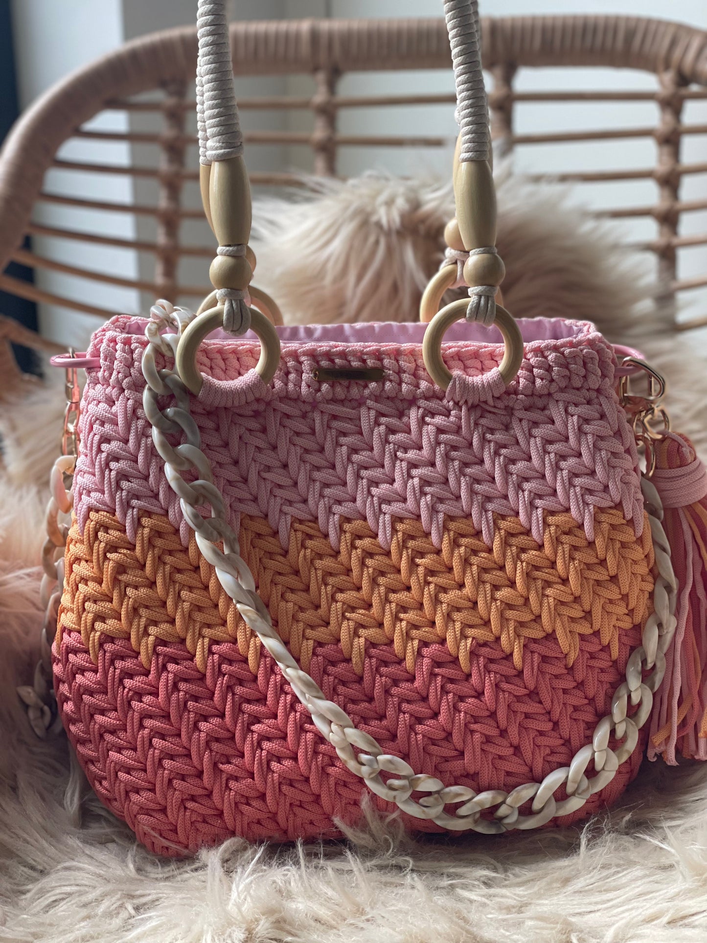 Sunset bucket bag XL