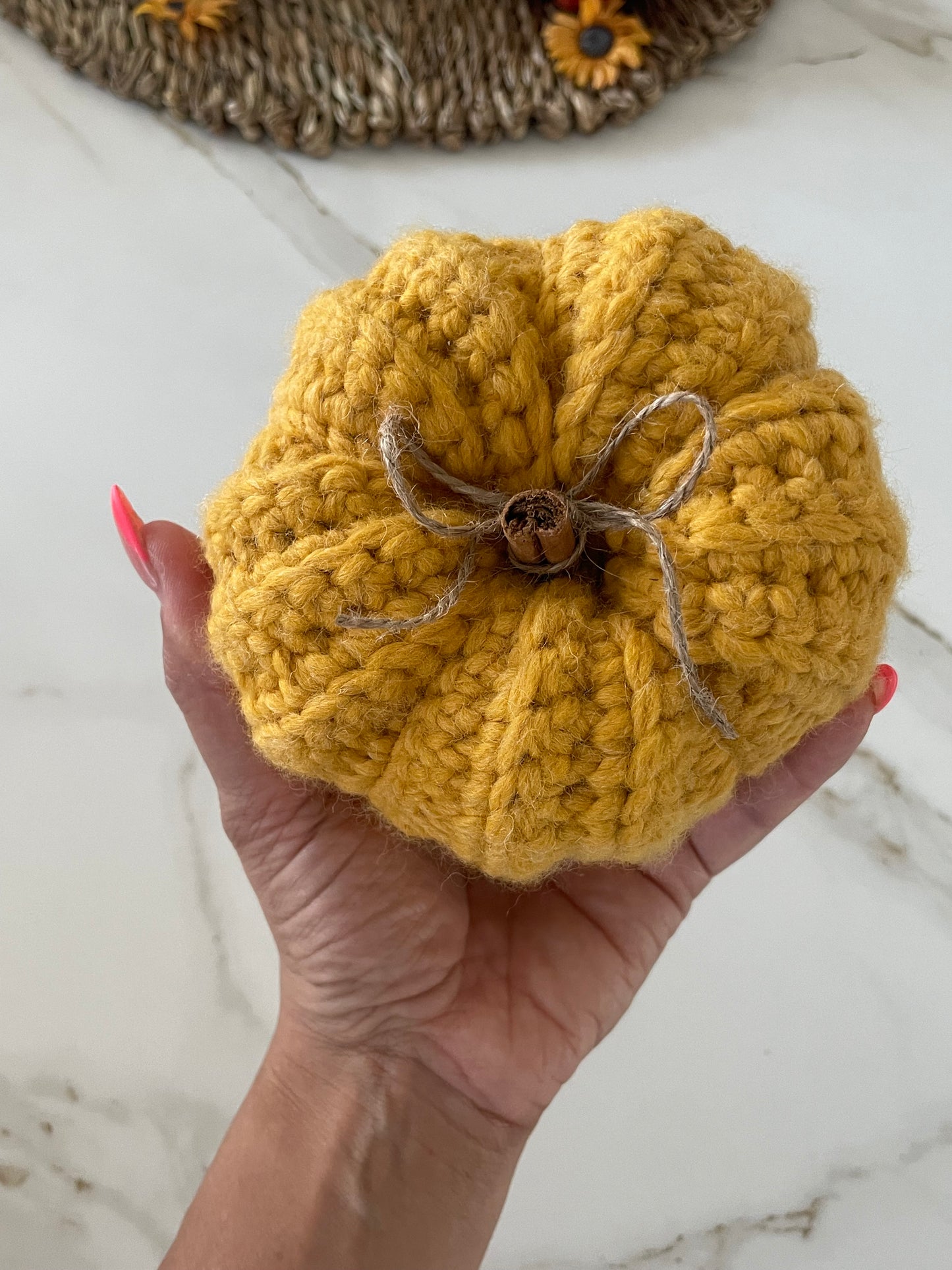 Cute crocheted pumpkins