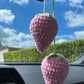 Strawberry keychain or car mirror chain 🍓