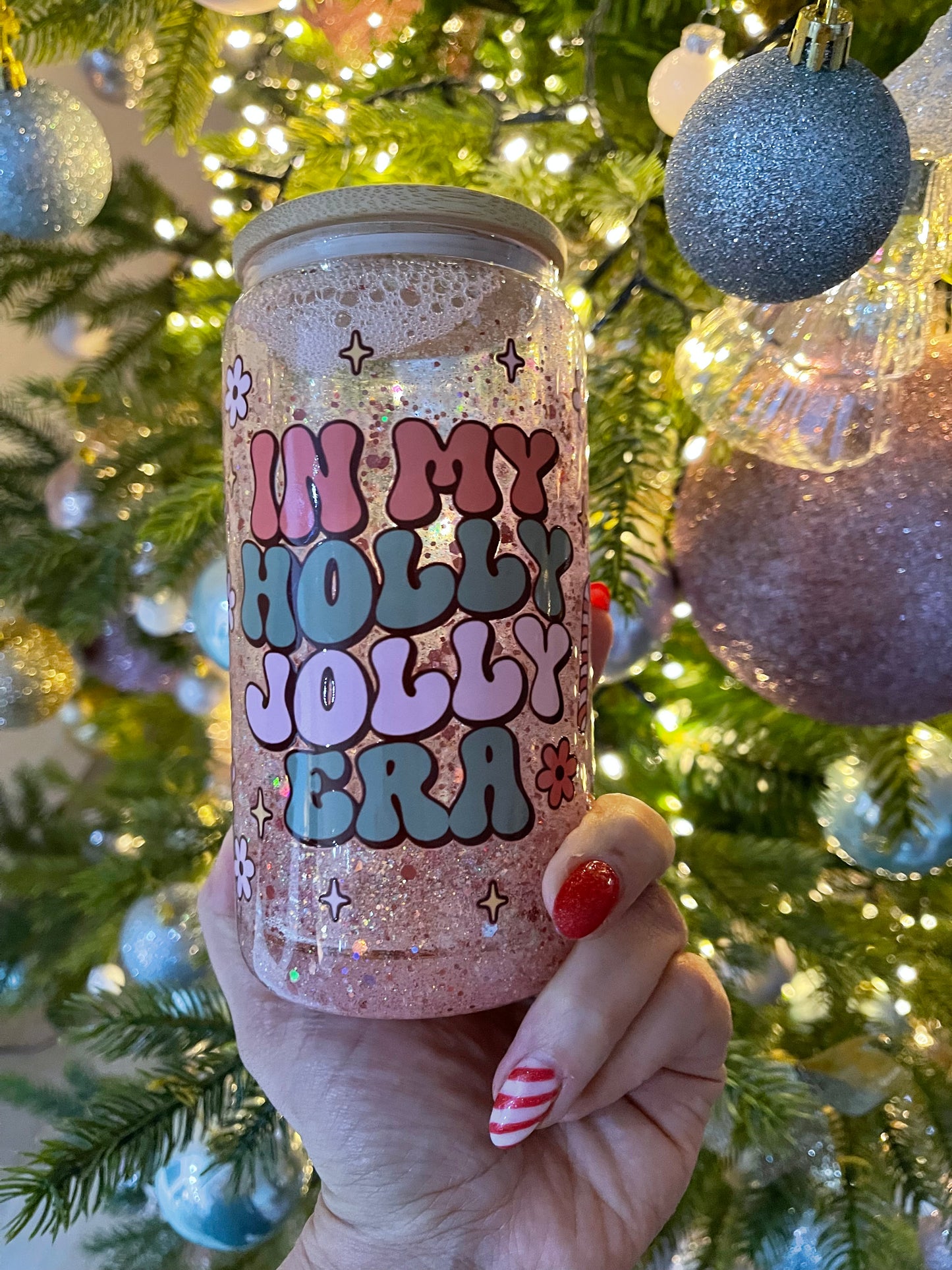 Glitter Snowglobe tumblers - Glass