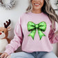 Grinch bow sweater with lights