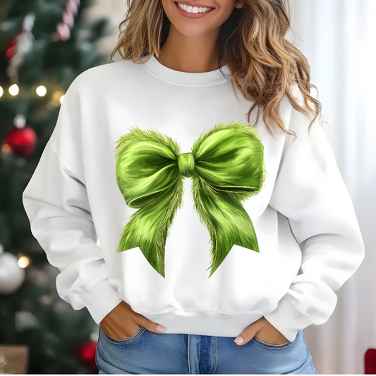 Grinch bow sweater