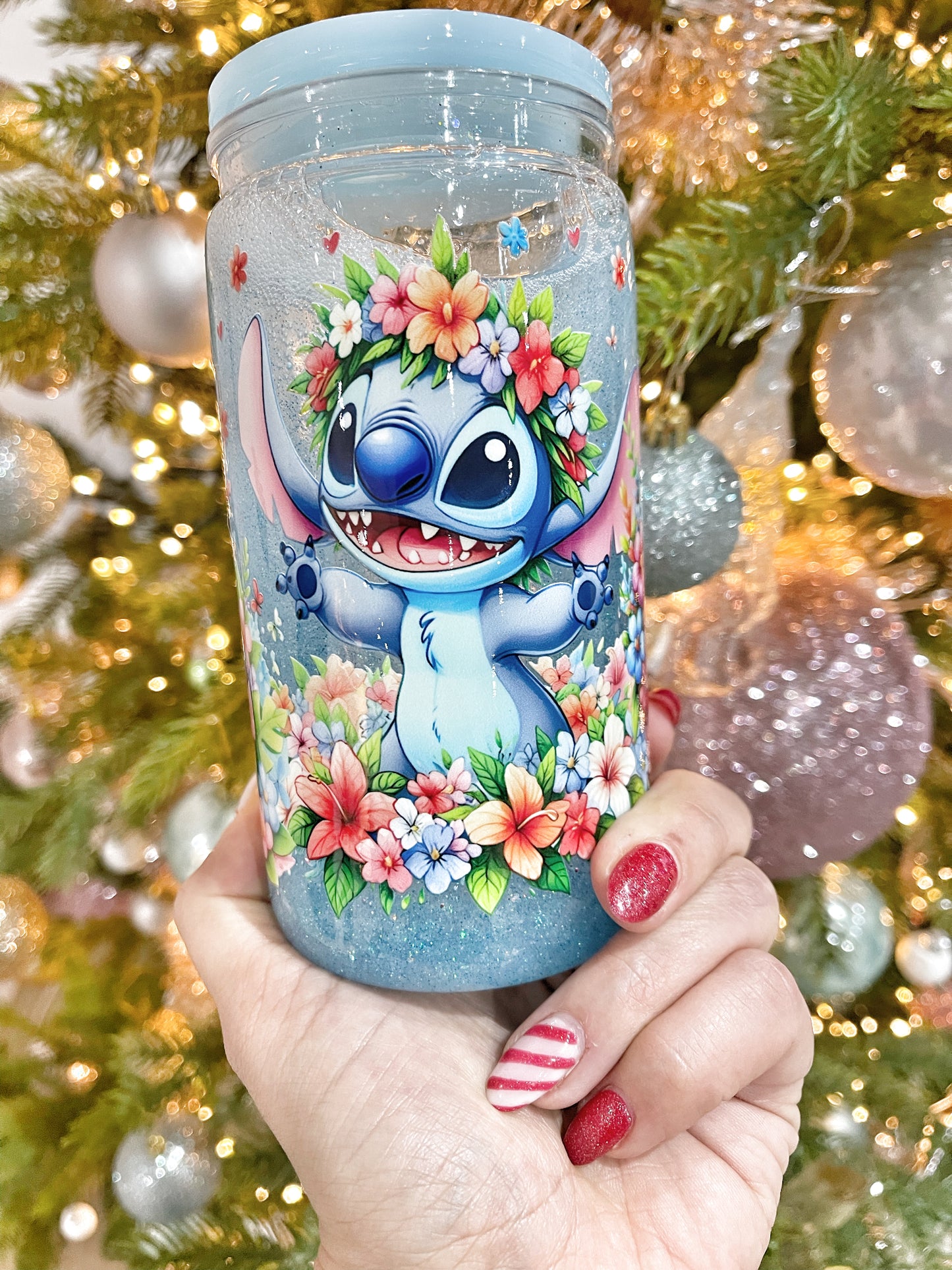 Glitter Snowglobe tumblers - Plastic
