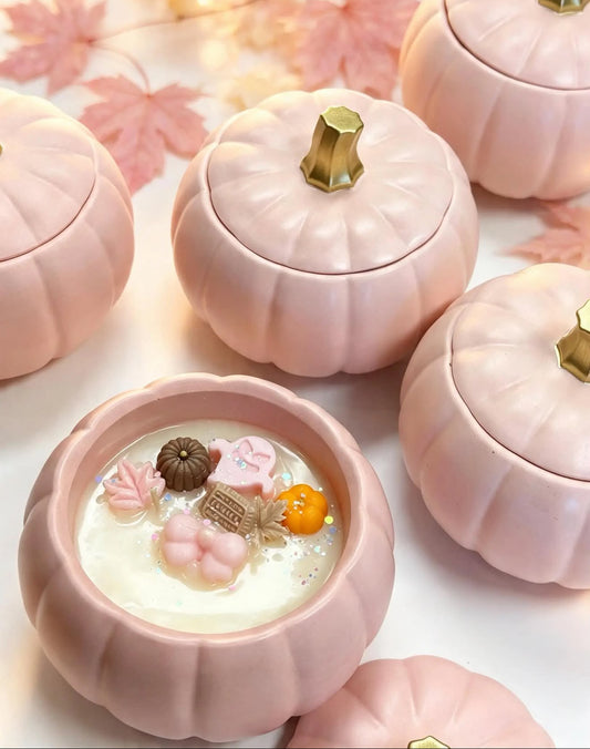 Pink Pumpkin Candle 🎃