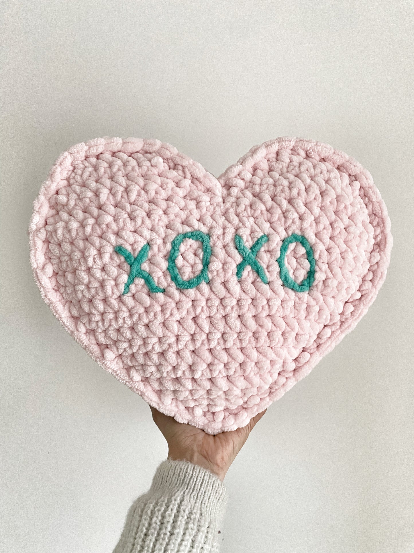 Candy heart cushion