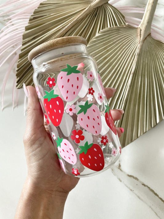 Medium Glass Tumbler (450ml) – last summer prints