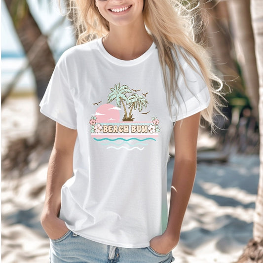 Summer T shirt Beach Bum