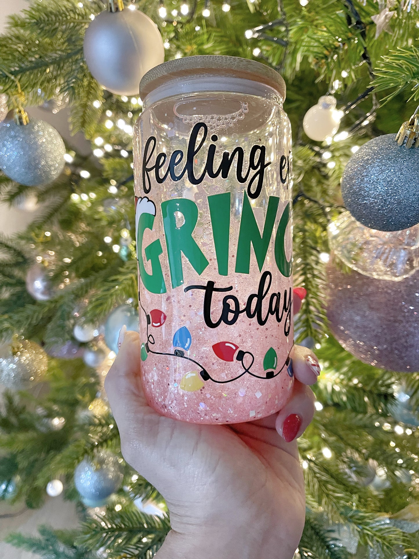 Glitter Snowglobe tumblers - Glass