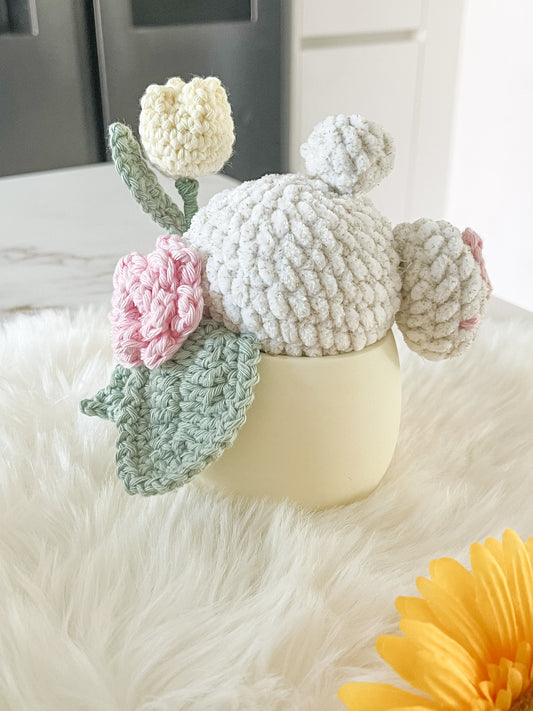 Peekaboo Bunny Pot – Spring Edition -limited handmade pieces