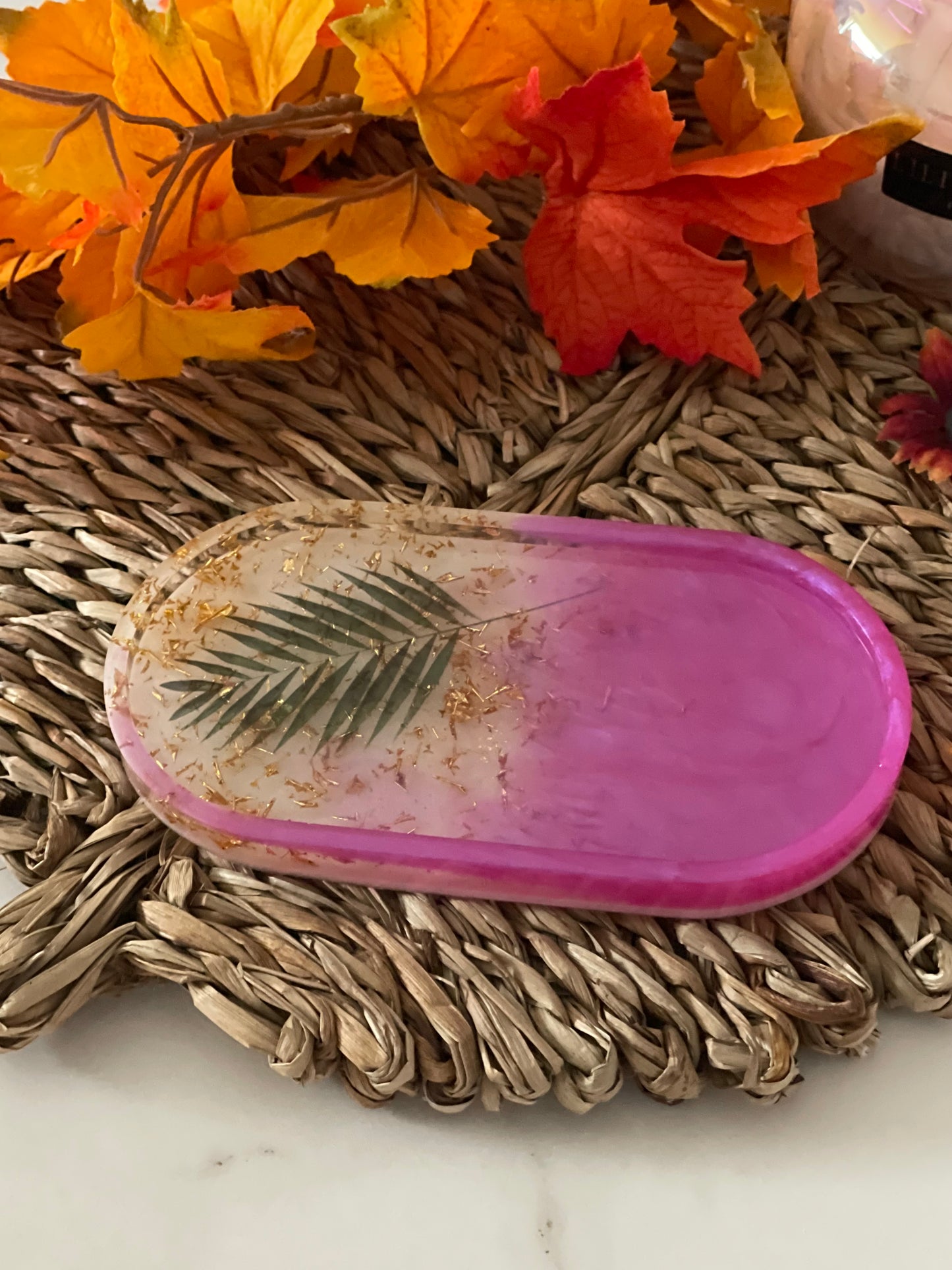 Pink Resin Tray