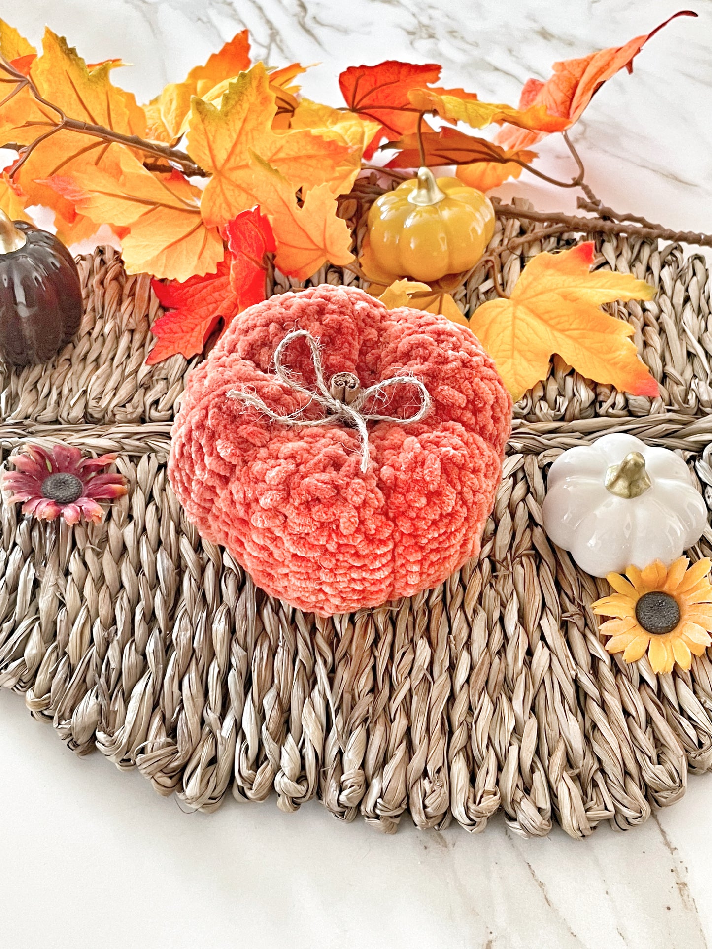 Cute crocheted pumpkins