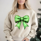 Grinch bow sweater with lights