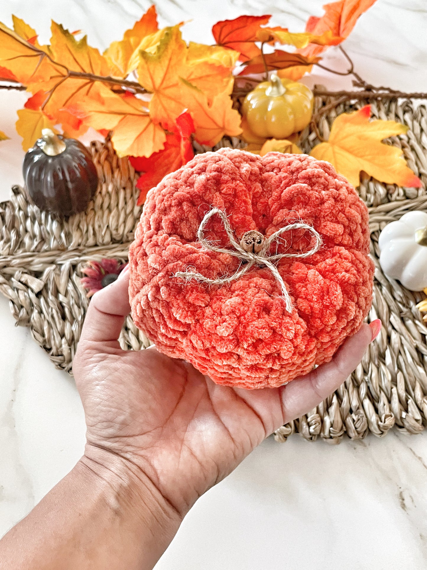 Cute crocheted pumpkins