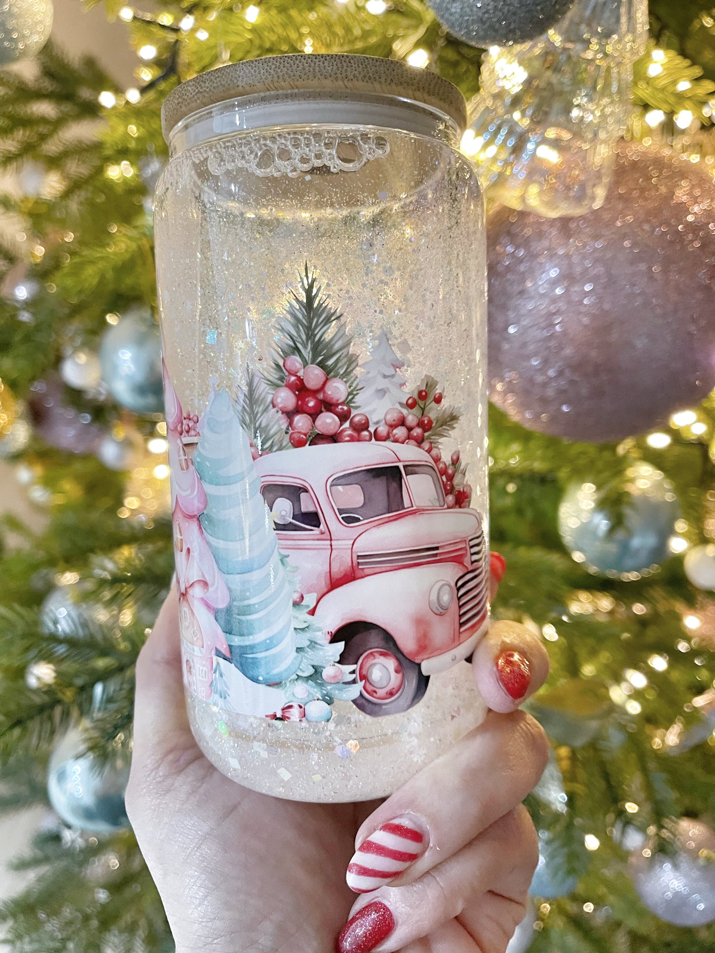 Glitter Snowglobe tumblers - Glass