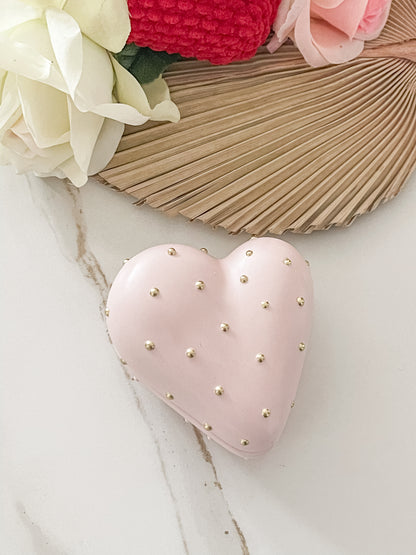 Blush Heart Jesmonite Pot