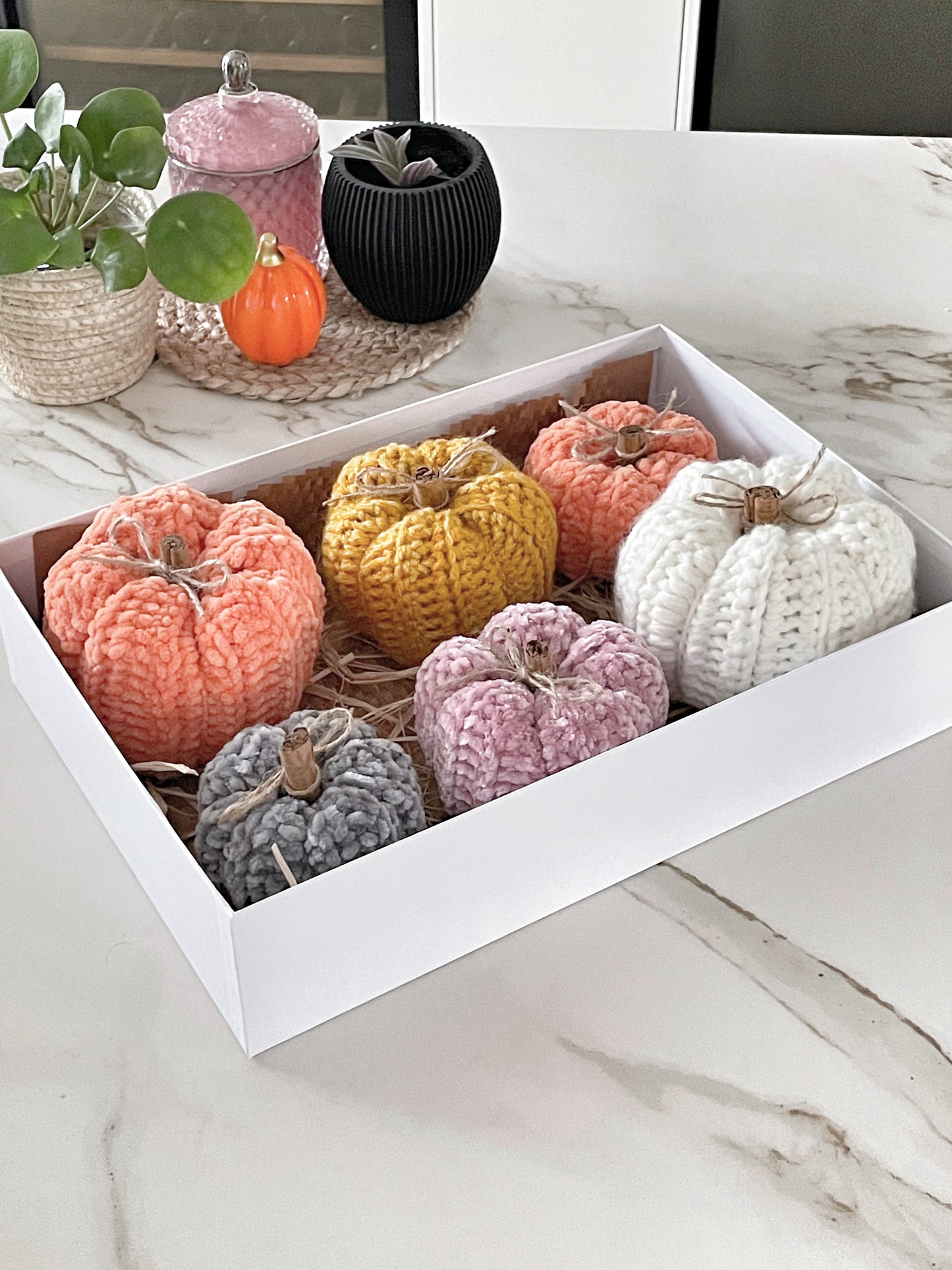 Cute crocheted pumpkins