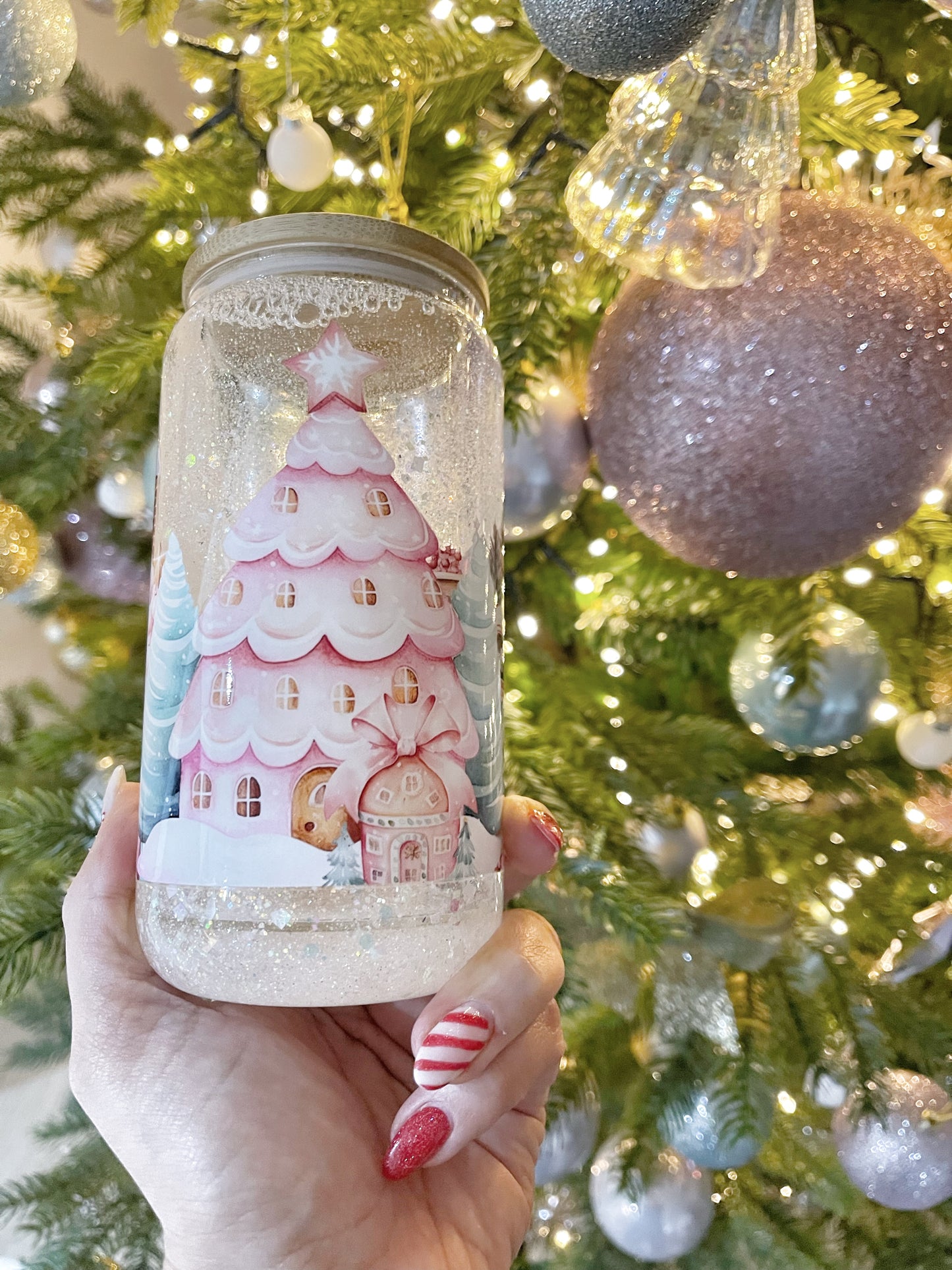 Glitter Snowglobe tumblers - Glass