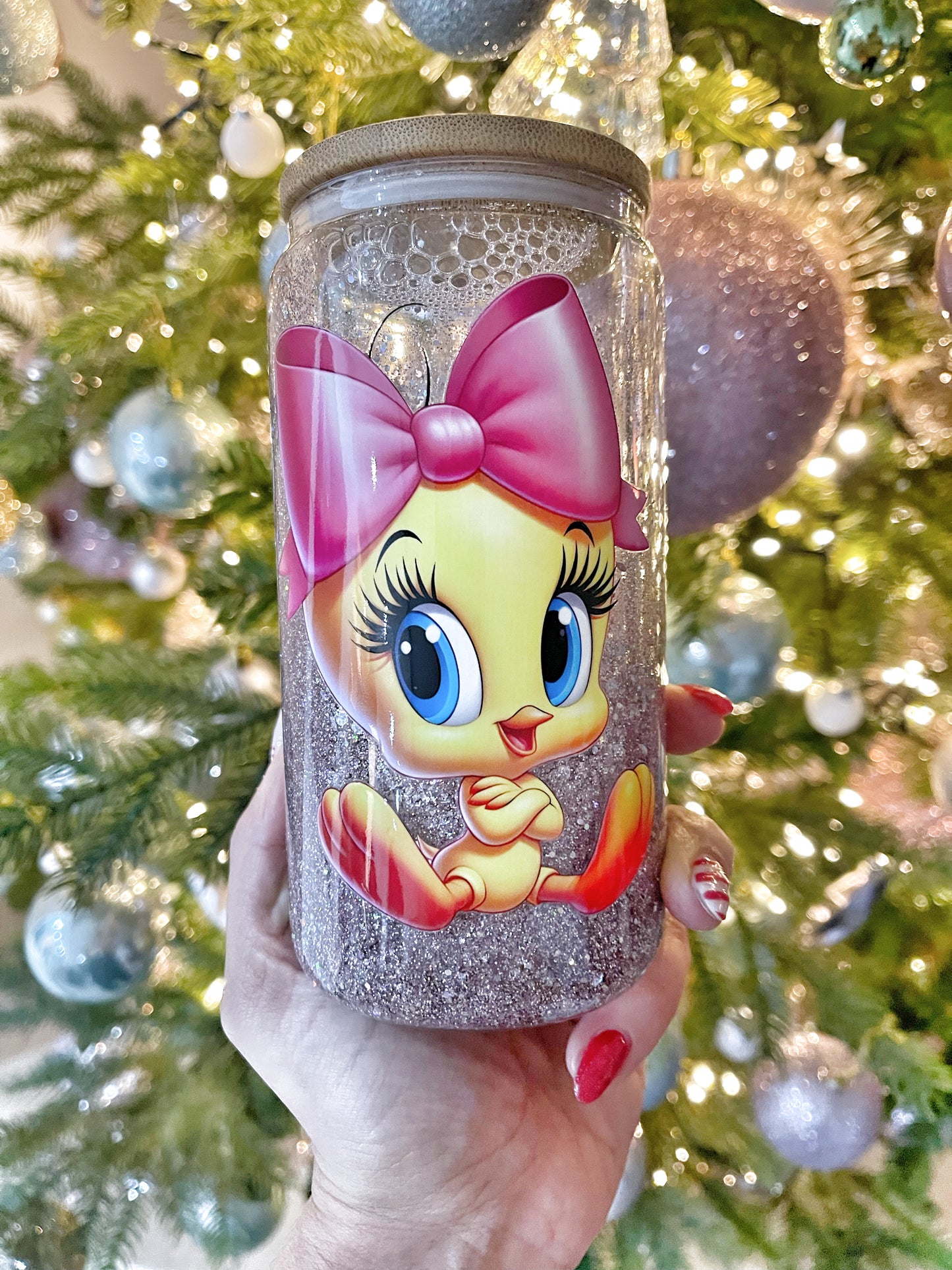 Glitter Snowglobe tumblers - Glass