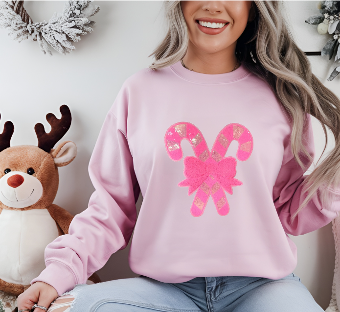 Pink candy cane Sweater