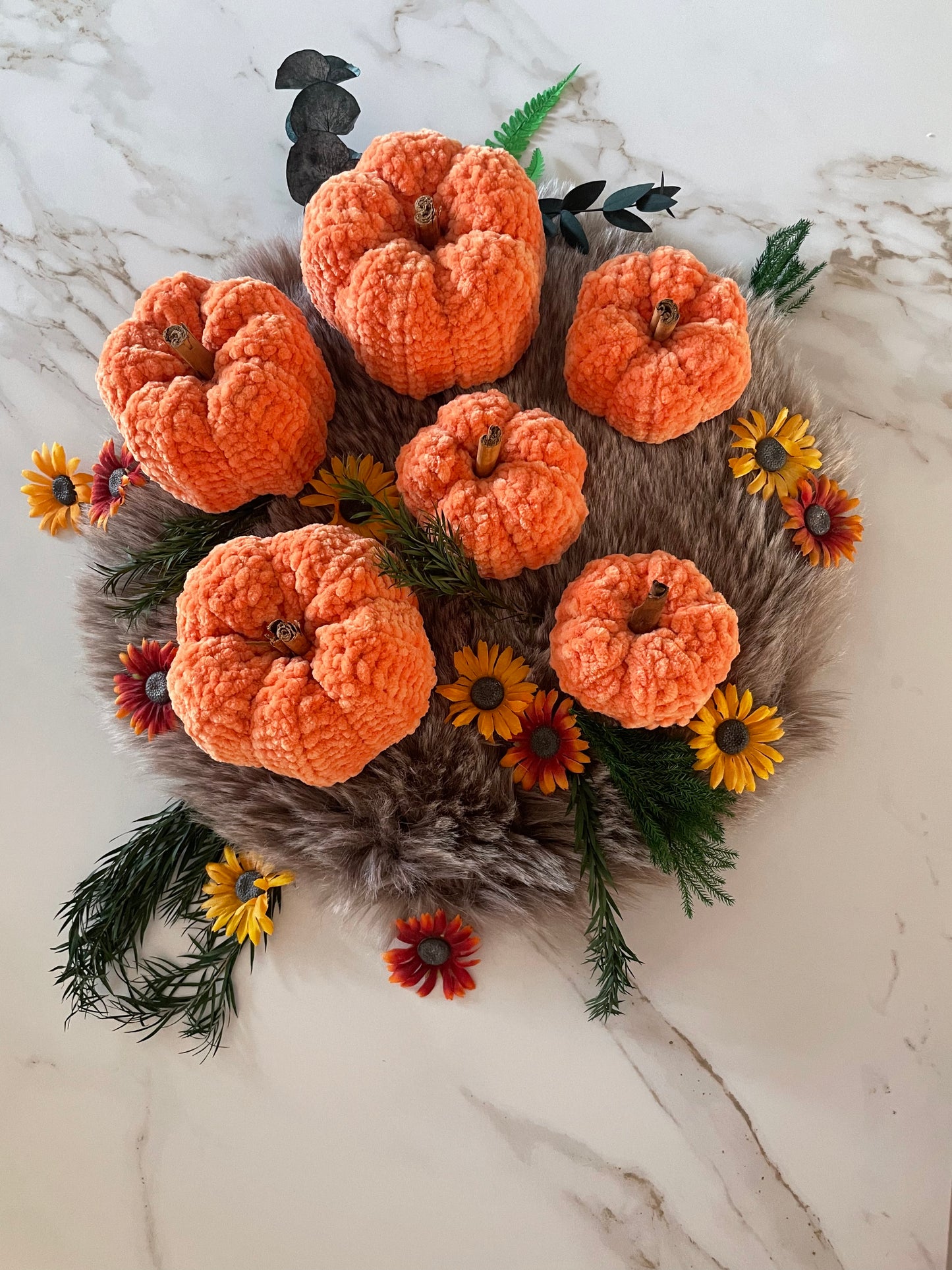 Cute crocheted pumpkins