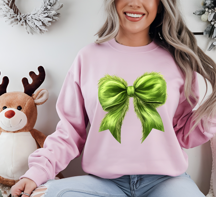 Grinch bow sweater