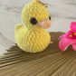 Snuggle Duck Keychain  Handmade Soft Plush Duck