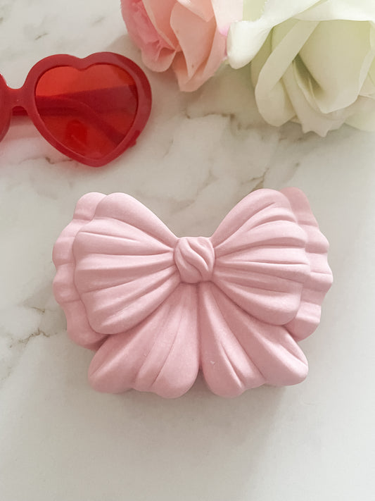 Jesmonite Bow Pot – Soft Pink