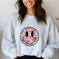 Retro Smiley sweater pink flower (ADULT)