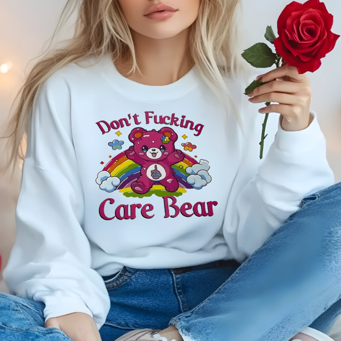 Don't F* care bear sweater