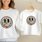 Retro smiley sweater blue flower (ADULT)