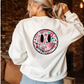 Retro Smiley sweater pink flower (ADULT)