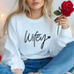 Wifey sweater Black (Puff print)